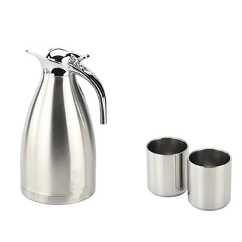 

1Pcs Coffee Pot Stainless and Foreign Preservation Kettle Household Will European Heat Insulation Bottle Vacuum Alloy Handle