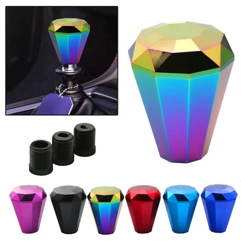 

Universal Aluminium Diamond Shift Knob Manual Shift Knob & 8/10/12MM Adapte Brand New And High Quality Car Accessories