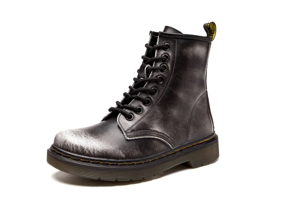 Женские ботинки; doc martins; ; винтажные классические ботинки martin в британском стиле; женские мотоциклетные ботинки на толстом каблуке; Bota Feminina Dr's Shoes - Цвет: Rub Gray