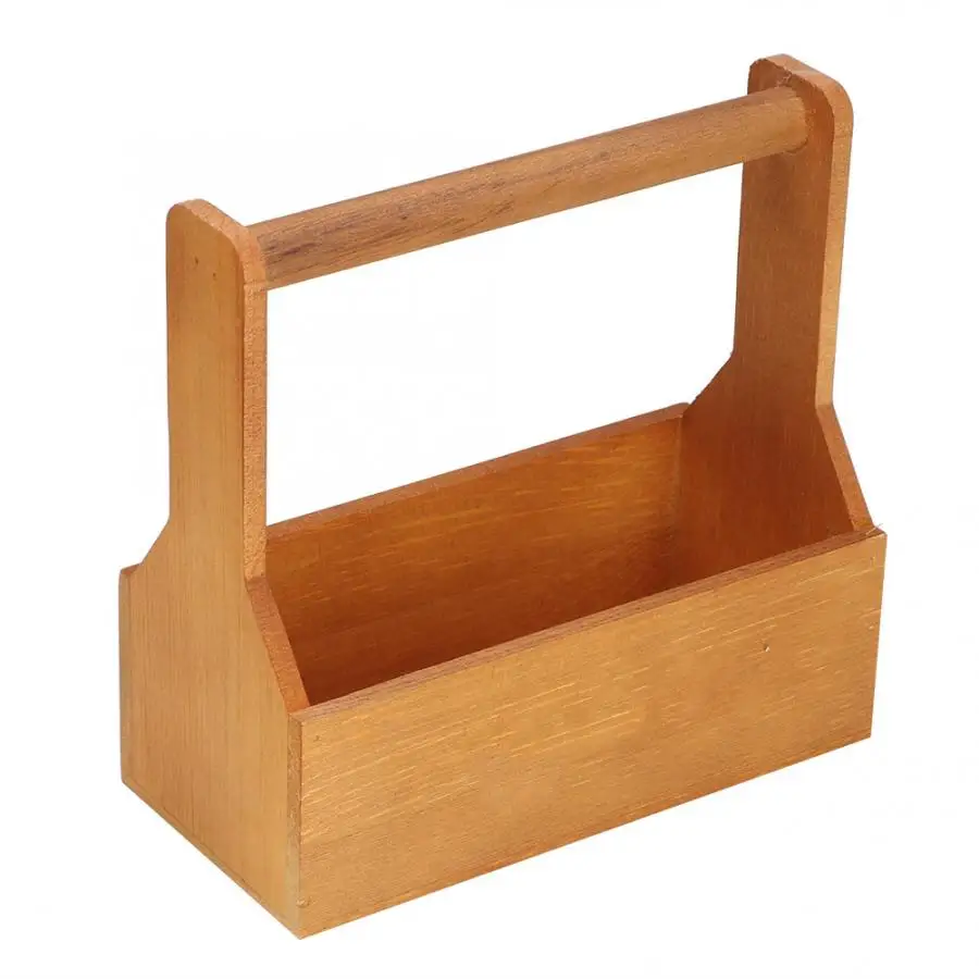 

Wooden Plant Pot Portable Home Garden Office Desktop Wooden Succulent Flower Plant Pot Decoration