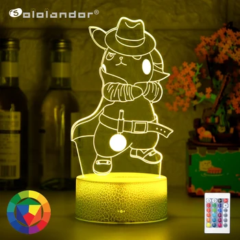 

2020New Anime 3d Night Lamp Hologram Illusion Color Changing Nightlight for Home Decoration Unique Gift for Her Baby Night Light