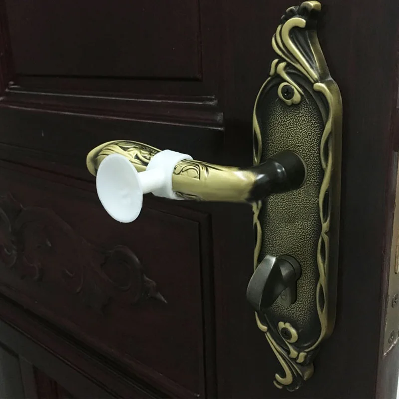 

Perforation Free Silicone Door Stoppers Anti-Collision Door Handle Doorknob Bumper TUE88
