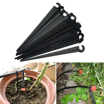 

Sturdy Fixed Stems Watering Flower 4mm Durable Potted Plant Fixing Poles Reusable Support Holder Water Hose Tube Black