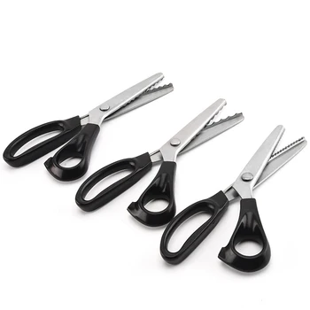 

1 Piece Stainless Steel Scissors Professional Dressmaking Sewing Scissors Fabric Craft Jagged shaped Shears