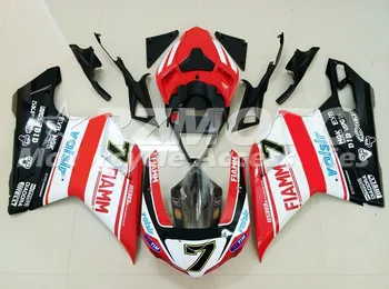 

New ABS Injection Mold Whole Fairings Kit Fit For DUCATI 848 1098 1198 07 08 09 10 11 12 2007-2011 bodywork set Number 7