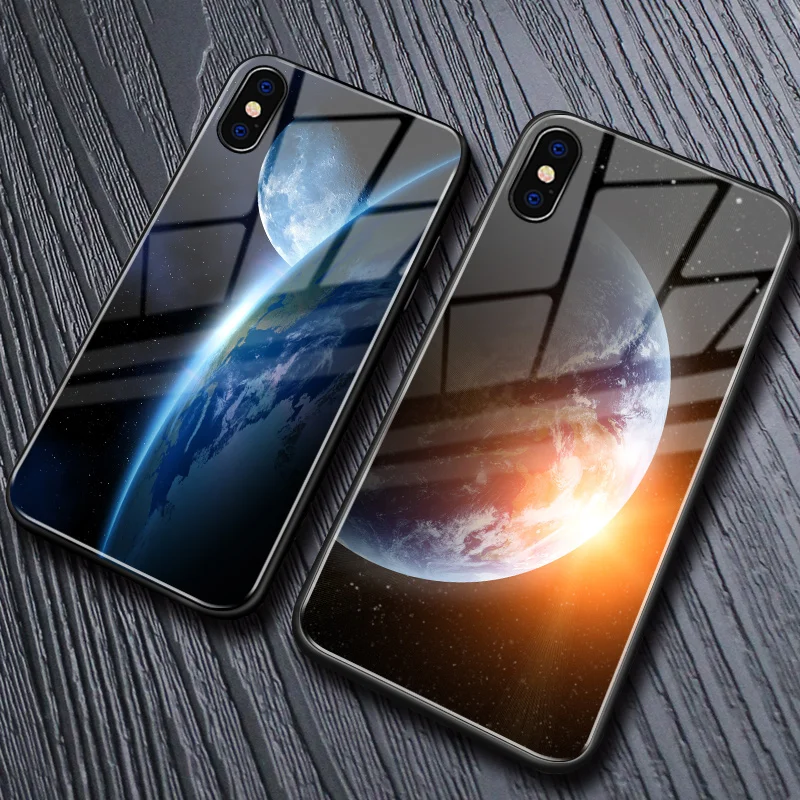 

For Samsung S9 Case Tempered Glass Case Hard Back Cover Gorgeous For Samsung S8 S9 plus S10 S20pro Note8-20