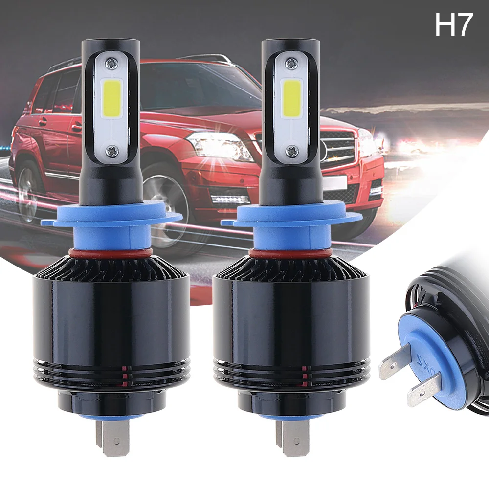 72W H7 H4 / HB2 9003 H8 H11 8000LM 6000K All-In-One without Line LED Headlight Kit Hi/Lo Beam Bulbs Automotive Headlamp | Автомобили и