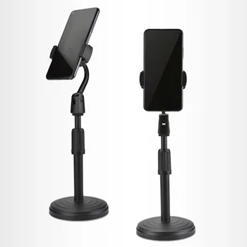 

Mobile Phone Bracket Microphone Round Plates Desktop Height Adjustable Extendable Selfie With A Cargo Live Holder Accessories