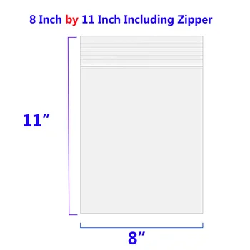 

100 Count 20x28cm 4 Mil Clear Plastic Reclosable Zip Poly Bags with Resealable Lock Seal Zipper by Spartan Industrial 8"x11"