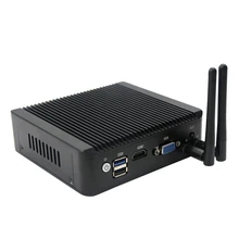 E3845 безвентиляторный мини-ПК 8 ГБ ddr3 4* ethernet порты промышленный Мини компьютер с 2* USB 128 ГБ EMMC