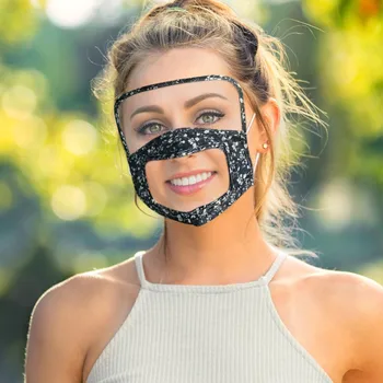 

Dust Protection Protective Face Mask with Eye Shield Mask With Clear Window Mask Adult unisex lips transparent mask monochrome