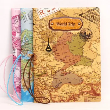 

LISM Travel Accessories Colorful World Map camouflage Passport Cover ID Credit Card Bag 3D Design PU Leather Passport Holder Bag