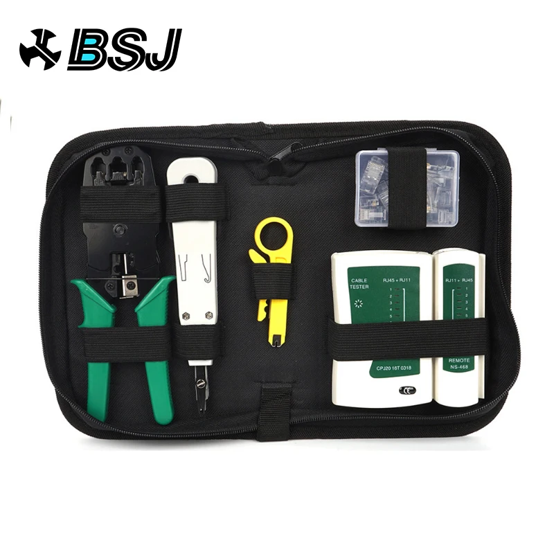 

Network Ethernet Cable Tester RJ45 Kit Crimper Crimping Tool Punch Down RJ11 Cat5 Cat6 Wire Line Detector 8P8C RJ45