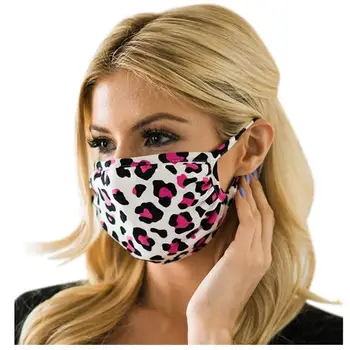 

Colored Masks Leapord Print mascherine colorate Adult Washable Anti Dust Mask Anti-ultraviolet Print Mask Fabric mascarilla 5