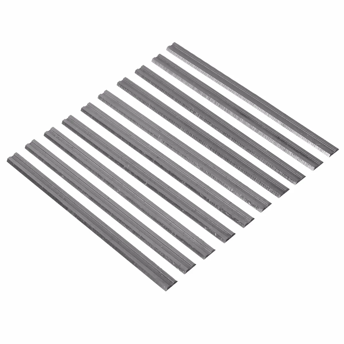 10Pcs/set 82mm x 5.5mm Reversible Carbide Planer Blades For Cutting Soft Hard Woods Ply-wood Board Woodworking Power Tool