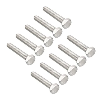 

uxcell M10 Thread 60mm 304 Stainless Steel Hex Screws Bolts 10pcs
