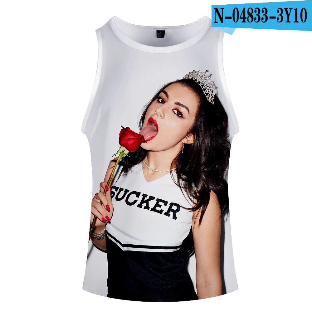 Charli XCX Charlotte Emma Aitchison стильные модные летние безрукавные топы с принтом Новинка Топ Роскошный Harajuku Hokage - Цвет: 7