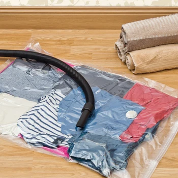 

6Pcs/Set Reusable Vacuum Storage Bags +Hand Pump For Clothes Transparent Compression Bag PA+PE 40*60+50*70+60+80+70*100+80*120cm