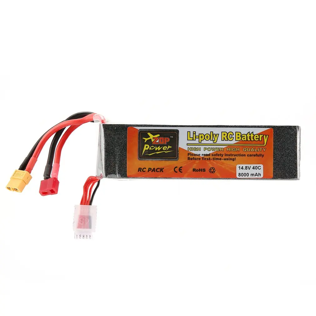 ZOP power 14,8 V 30C 40C 45C 65C 3300mAh 5000mAh 5500mAh 7000mAh 8000mAh 6000mAh 4S 1P Lipo батарея XT60 Разъем для RC модели частей
