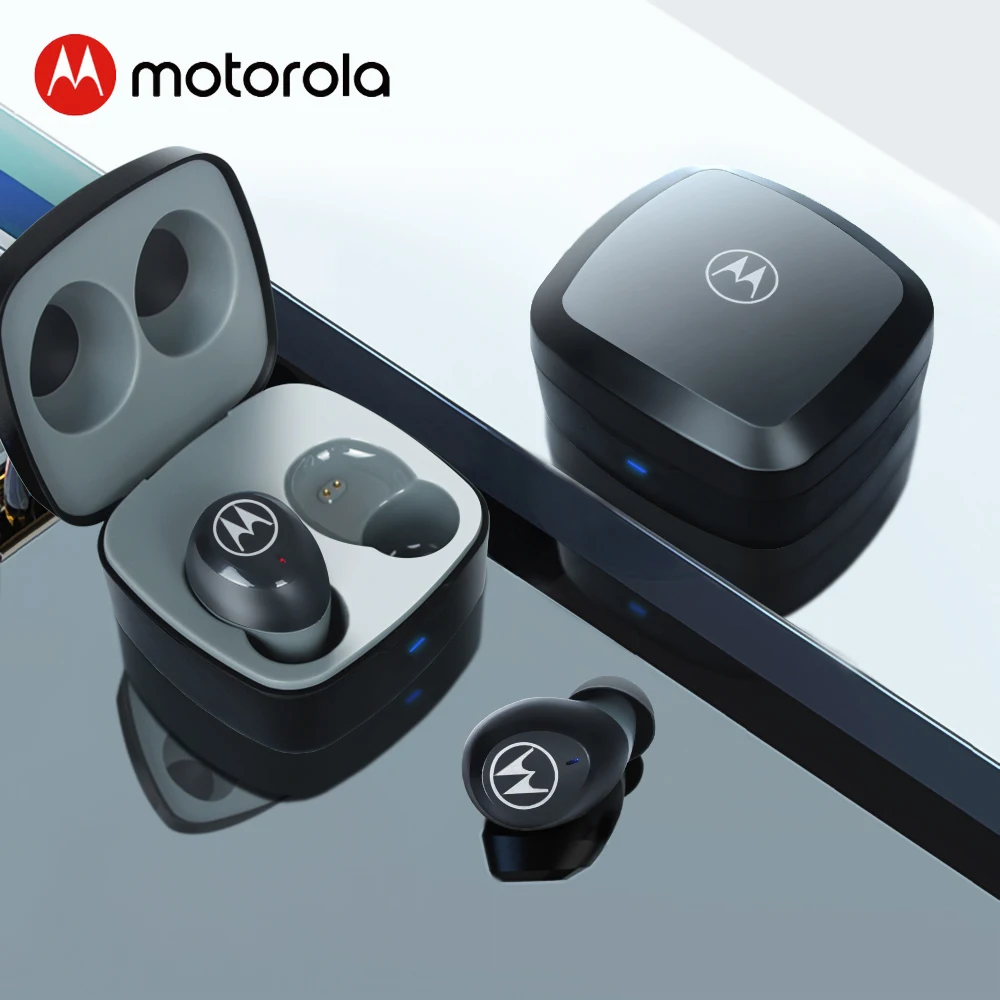 Стереонаушники Motorola Bluetooth 5 настоящие беспроводные наушники время