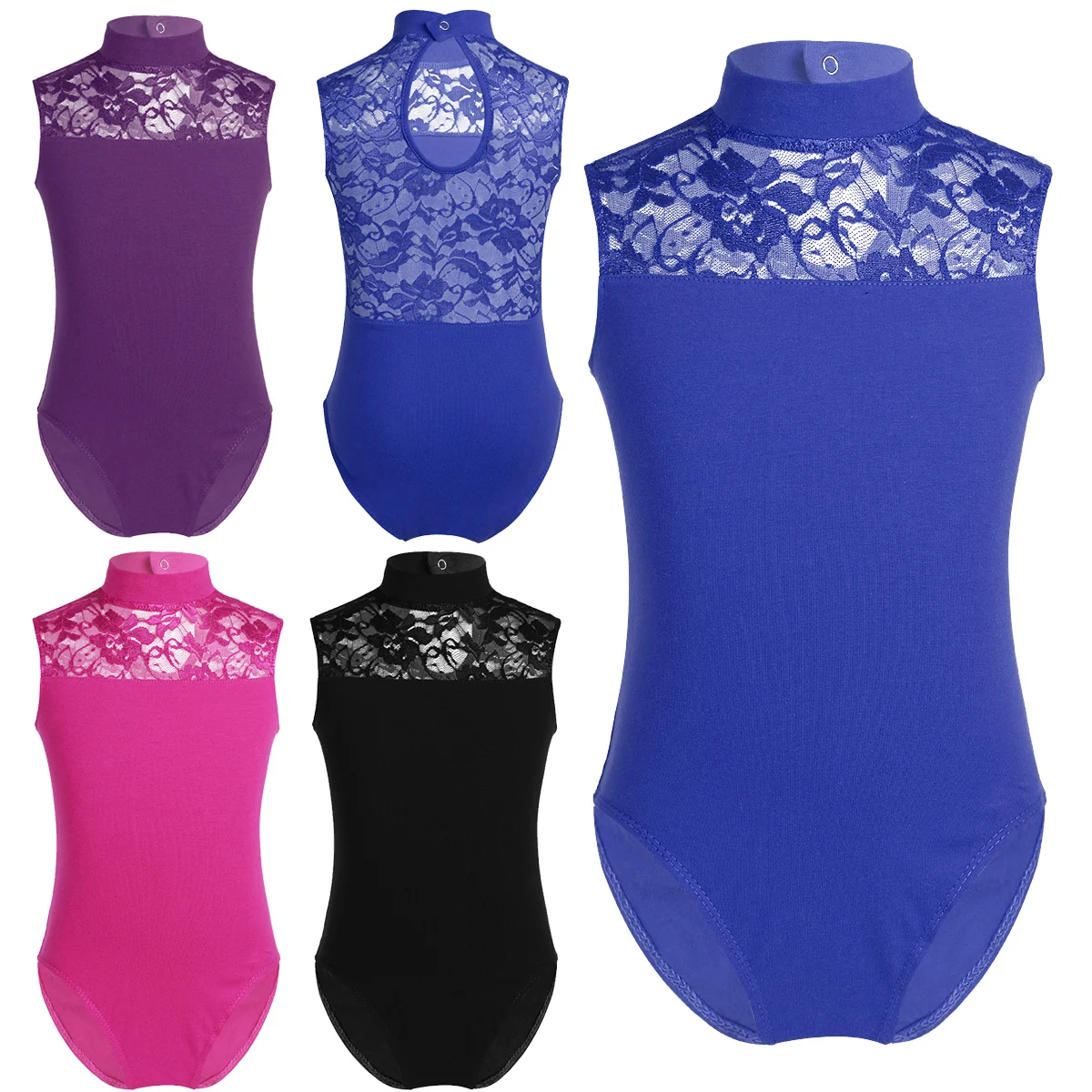 Kids Teen Ballet Gymnastics Leotard for Girls Ballet Leotard Bailerina Tight Fitting Bodysuit Dancewear Lace Back Dance Costumes