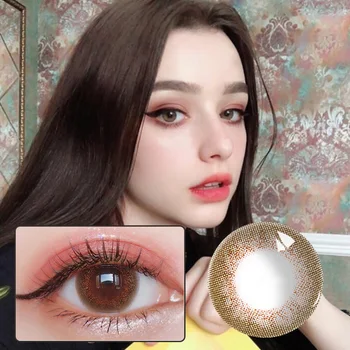 

1 pair Color Contact Lenses Monthly Throw Female Path 14.5mm Cute Multicolor Party Gift Cartoon Girl Decoration Cosplay