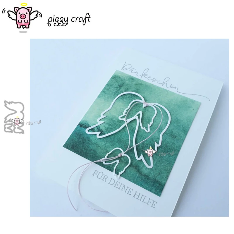 

Piggy Craft metal cutting dies cut die mold 3Pcs Wings decoration Scrapbook paper craft knife mould blade punch stencils dies