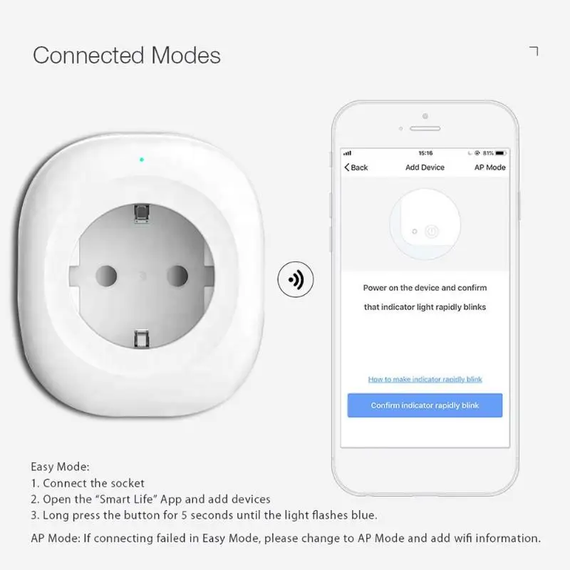 Интеллектуальный выключатель питания Tuya Smart Life APP управление временем wifi умная розетка Номинальное напряжение 110-240 В максимальный номинальный ток 16А