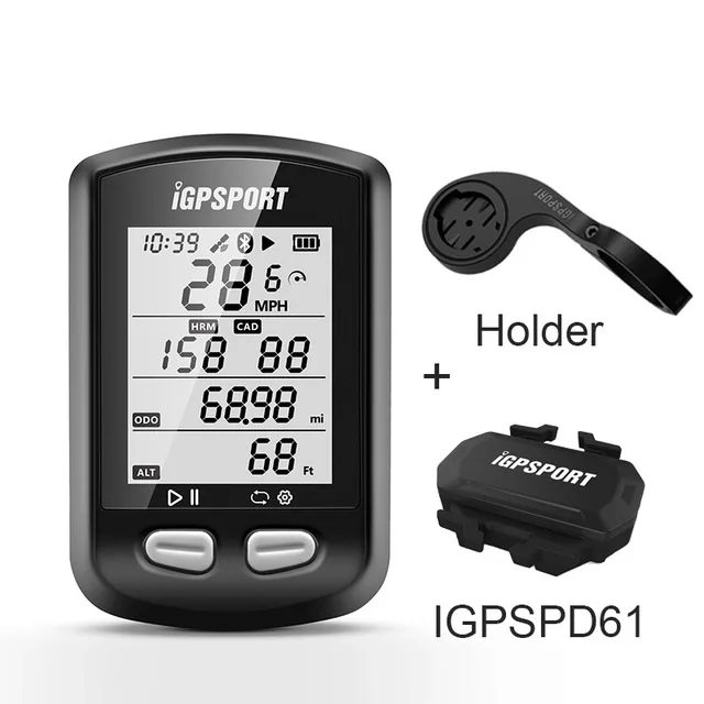 I gps порт IGS10 ANT+ велосипедный компьютер gps Bluetooth 4.0BLE IPX7 водонепроницаемый беспроводной велосипед подсветка велосипедный Спидометр Cadence - Цвет: IGS10 with Speed