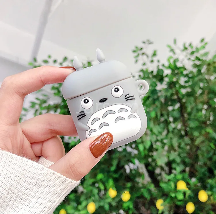 Милый мультяшный чехол для беспроводных наушников Apple Airpods 1 2 мягкий силиконовый