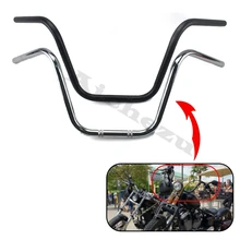 22 мм хром/черный " мотоцикл высокий Rider стальная палка для Рули Подходит для Honda Kawasaki Suzuki Harley Chopper Bobber Кафе Racer