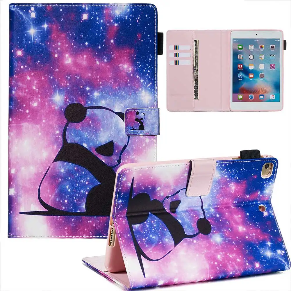 Panda Чехол-книжка с подставкой из искусственной кожи с принтом для Ipad Mini 1 2 3, 4, 5, 7,9 дюймов, чехол с функцией автоматического сна, умный чехол для IPad Mini 1 2 3, 4, 5 - Цвет: Panda