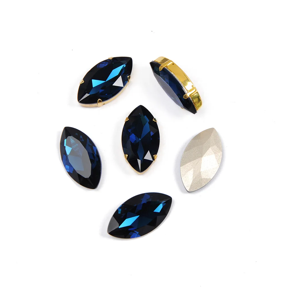 

CTPA3bI 4227 Montana Navette Pointback Glass Crystal Rhinestones Sewing Applications Fancy Stones Gems For Jewelry Apparel