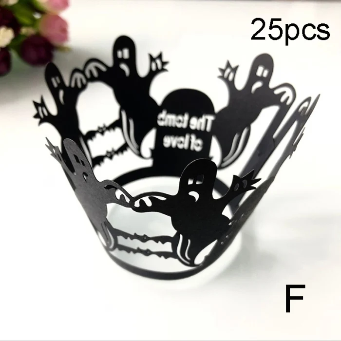 25pcs Filigree Artistic Bake Cake Paper Cups Little Vine Lace Cupcake Wrappers Baking Cup Holder PI669