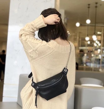 

Kafunila 2019 genuine cow leather chest bag luxury handbags women bags designer high quality shoulder Lady's bag bolsa feminina