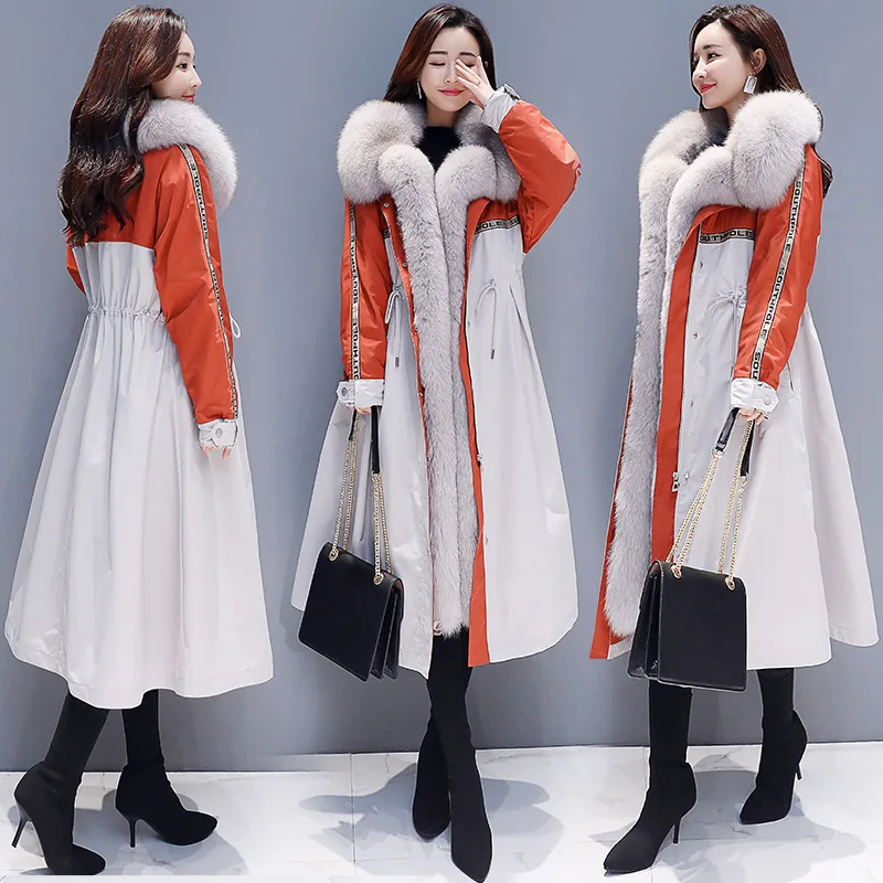 

Top Grade Long Sleeve Women's Long Thick Warm Fashion Simple Versatile Cotton-padded Clothes Cotton Coat 2019 Autumn & Winter pl