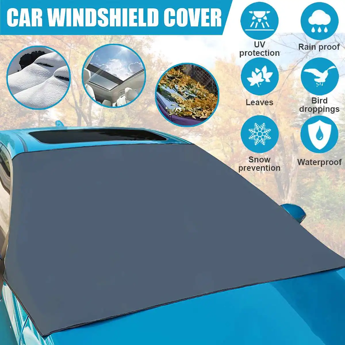 VAN ANTI FROST ICE SNOW PROTECTION  WINDSCREEN COVER FOR RENAULT  VW WINDSHIELD 