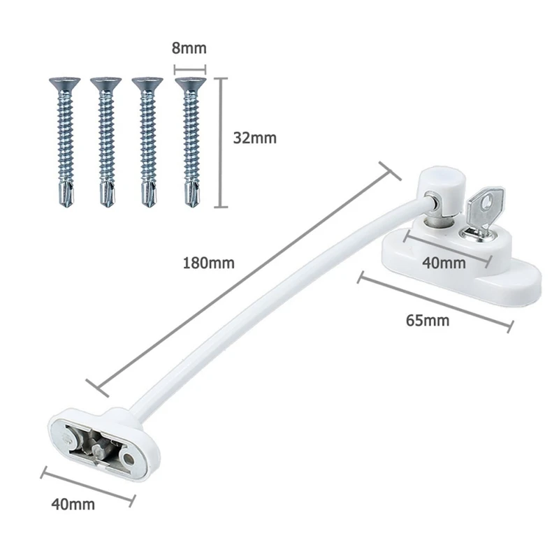 New Window Lock Children Protection Window Restrictor Stainless Steel Child Safety Window Stopper Anti-theft Locks Limiter