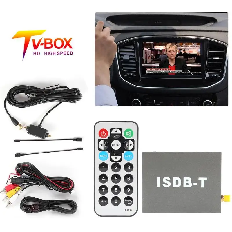 T502 ISDB-T Car Digital TV Receiver Box Tuner for Japan Brazil South America RCA Audio and Video Input Four Output | Автомобили и