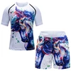 Kids Sportswear MMA BJJ Rashguard Jiu Jusit Boxing Muay Thai Jersey Shirt Shorts Sport Suit Running Set Children Boys Sportsuits 3