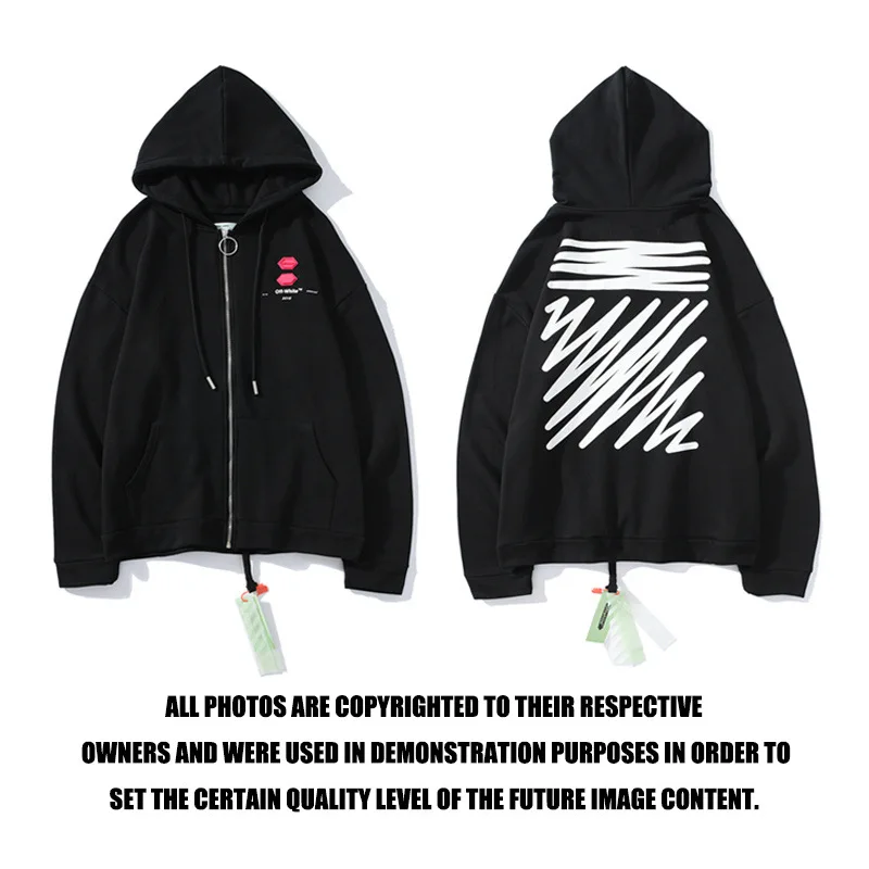 Off-White свободная толстовка с капюшоном с принтом граффити