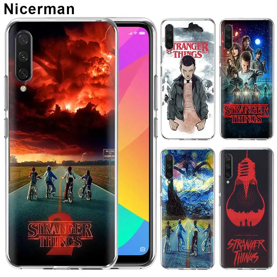 

silicone case for Xiaomi Mi 9T CC9 CC9E A1 A2 8 Lite Play Remid K20 Pro 7 7A Stranger Things 2 TPU Clear Capa