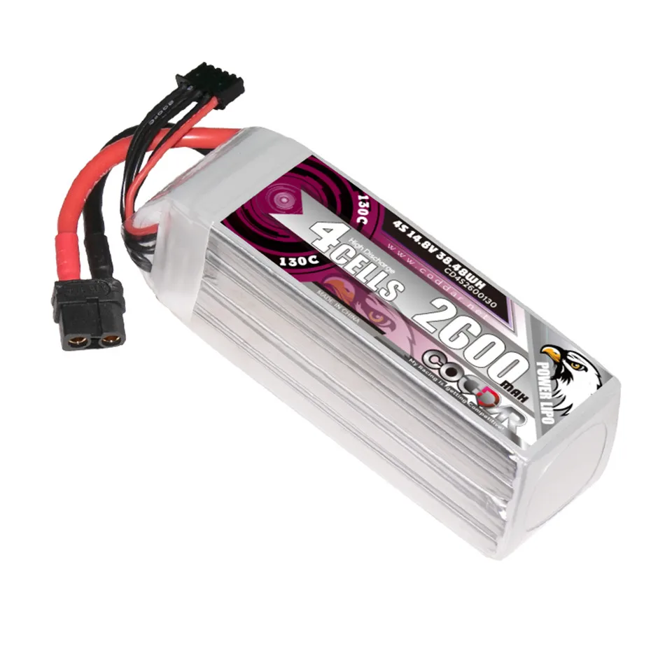4S 2600MAH 14 8 V 130C литий-полимерный аккумулятор XT60 Штекерный Соединительный проводной