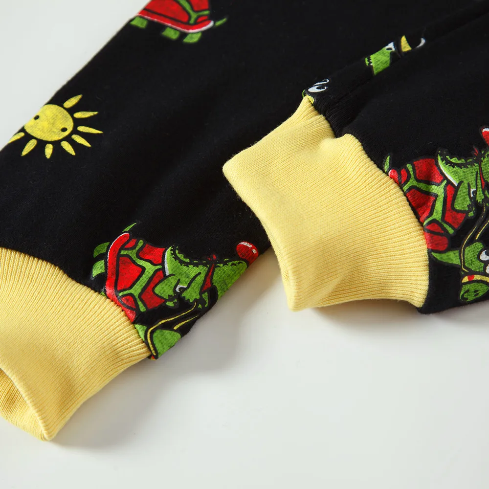Детские пижамные комплекты модная одежда для сна с рисунком из мультфильмов для мальчиков и девочек детская хлопковая одежда для сна Домашняя одежда новая осенне-зимняя одежда