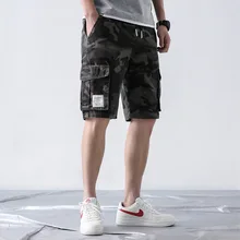 Летние камуфляжные шорты Карго, мужские военные шорты, хип-хоп мода, уличная одежда, пляжные шорты для мужчин размера плюс M-5XL, уличная одежда
