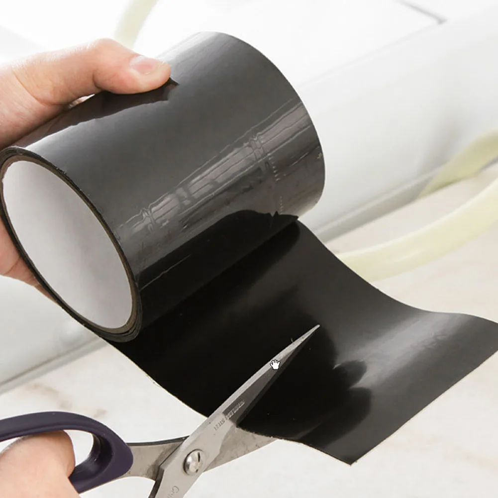 Black 1520mm Super Strong Stop Leaks Seal Fiber Waterproof Repair Tape Performance Self Fix Tape Adhesive Tape