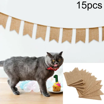 

Jute Rustic Hessian Burlap Bunting Banner Flag Wedding Party Decor DIY Craft