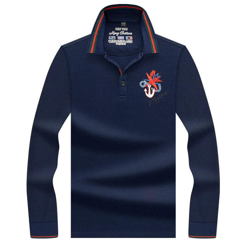 

6 colors 3D Embroidery Polo Shirt men's 100% cotton Solid color polos 2019 New Arrivals Male Casual Business Polo 8910