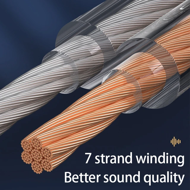 cable Audio hi-fi sans oxygène, câble de haut-parleur en cuivre pur pour voiture
