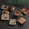 1set Miniature Dollhouse Accessories Simulation Drinks Fruilt Mini Food Toys Mini Wine Bottles Model Set with Box Kitchen Decor 1